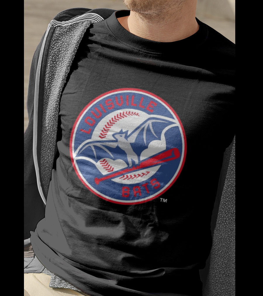 Louisville Bats MiLB Baseball Bat And Flying Bat T-Shirt