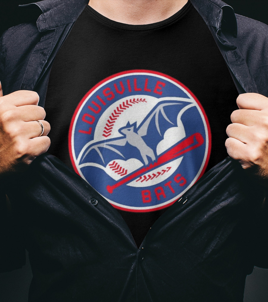 Louisville Bats MiLB Baseball Bat And Flying Bat T-Shirt