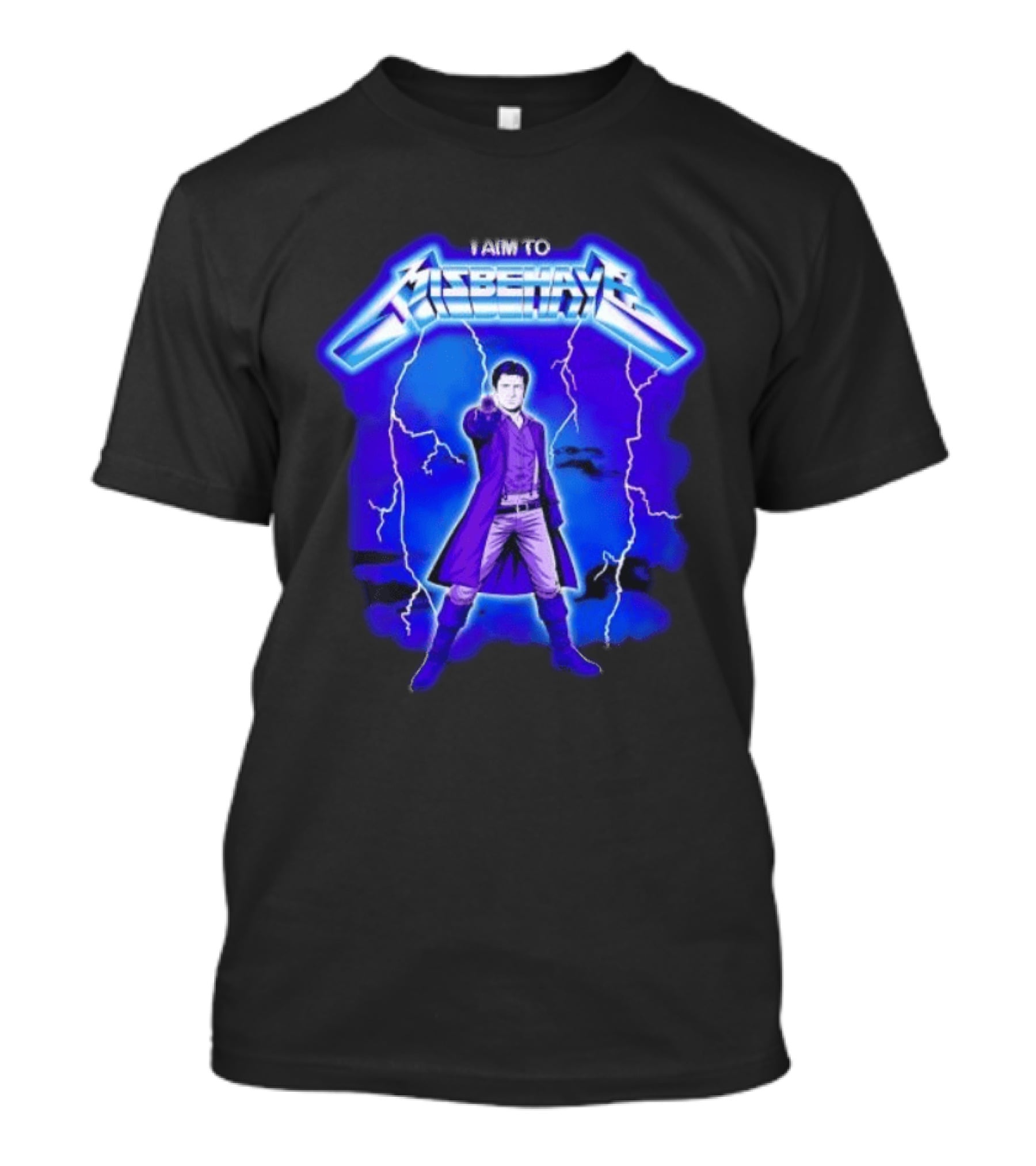Firefly Malcolm Reynolds I Aim To Misbehave Electric T-Shirt