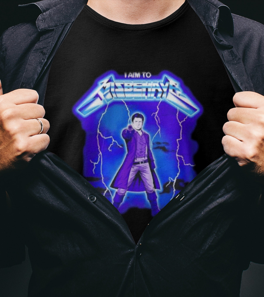 Firefly Malcolm Reynolds I Aim To Misbehave Electric T-Shirt