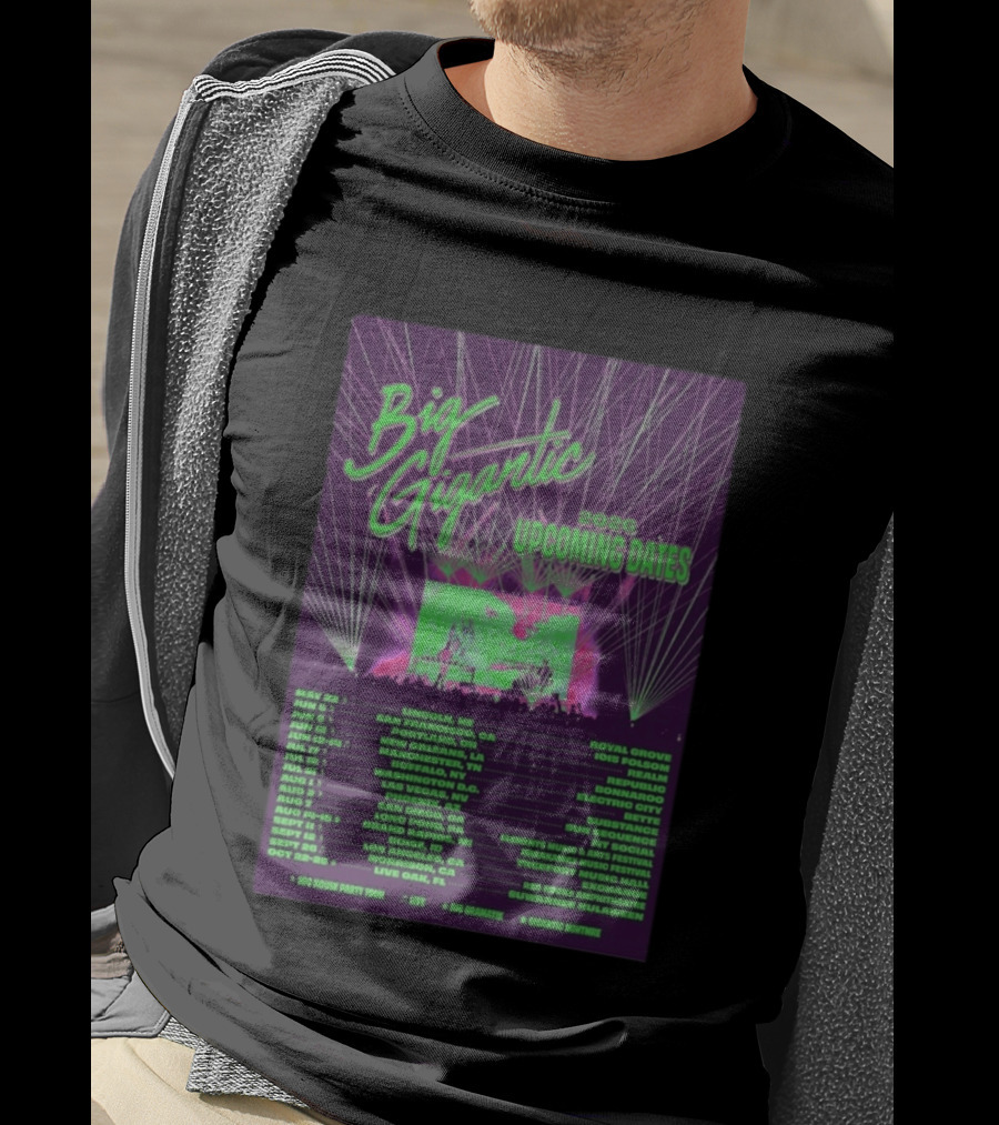 Big Gigantic 2026 Upcoming Dates And Locations T-Shirt