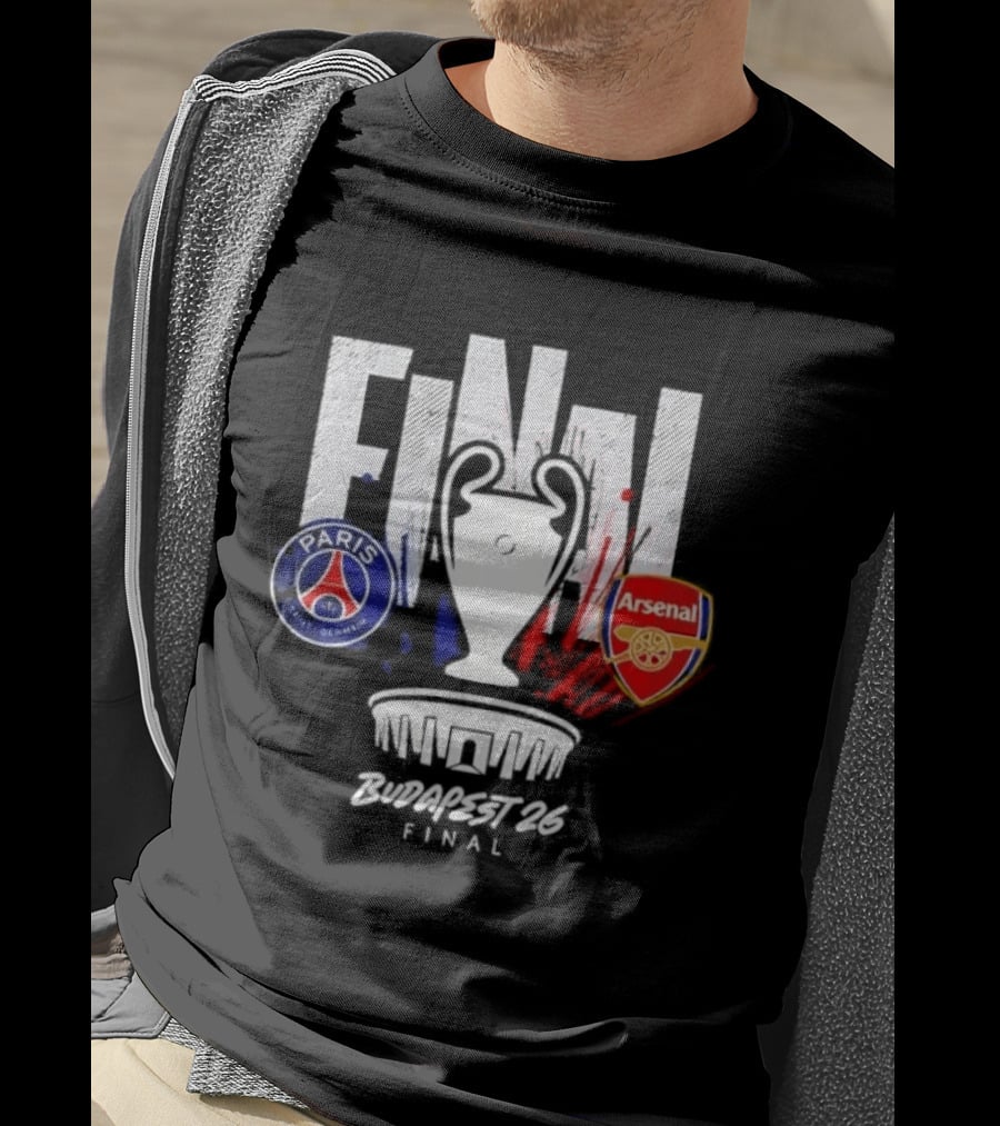 Paris Saint Germain Arsenal Final 2026 Budapest UCL T-Shirt