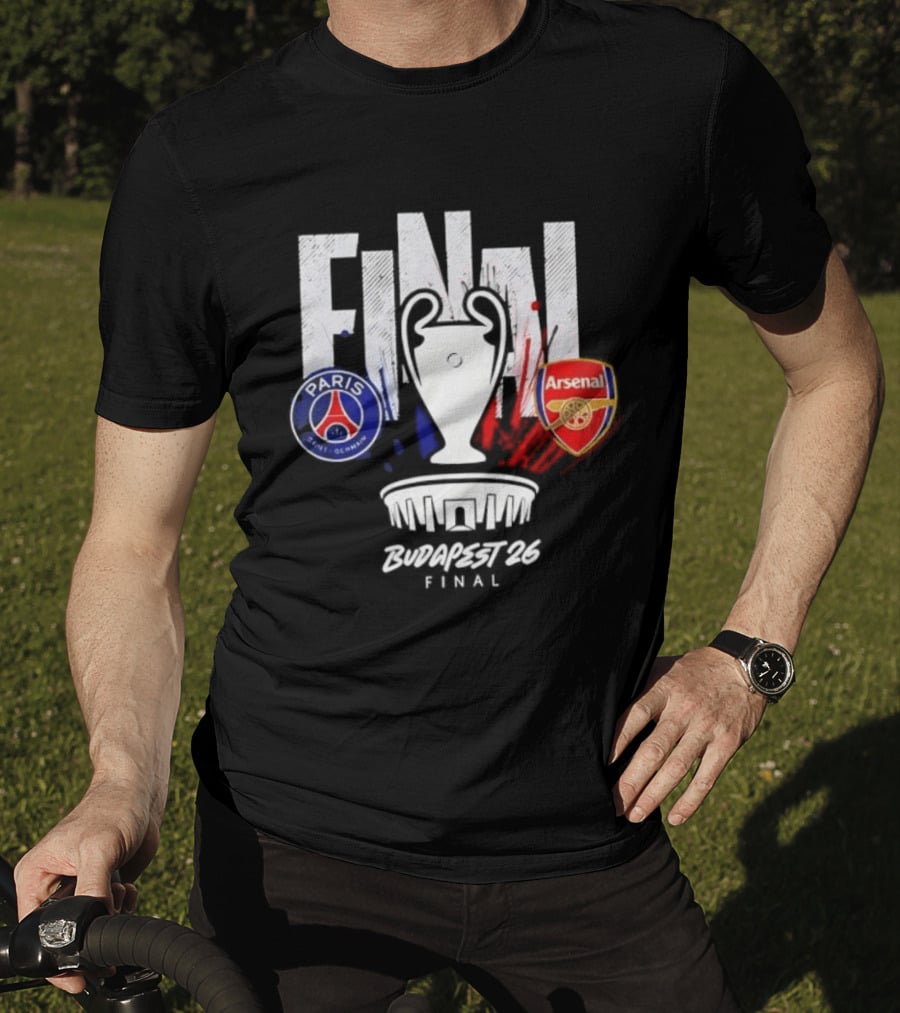 Paris Saint Germain Arsenal Final 2026 Budapest UCL T-Shirt