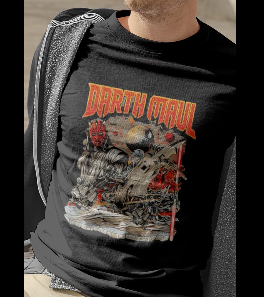 Darth Maul Star Wars Sith Lord Speedster Lightsaber Duel Scene T-Shirt