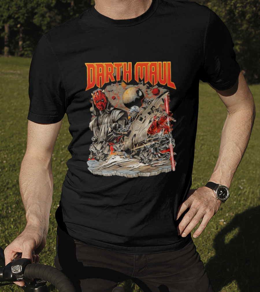 Darth Maul Star Wars Sith Lord Speedster Lightsaber Duel Scene T-Shirt
