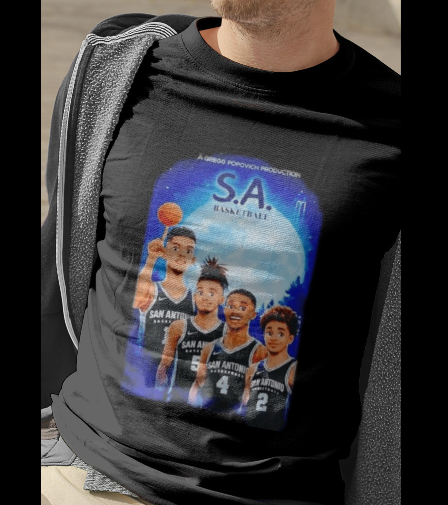 S.A. Basketball San Antonio Spurs A Gregg Popovich Production T-Shirt