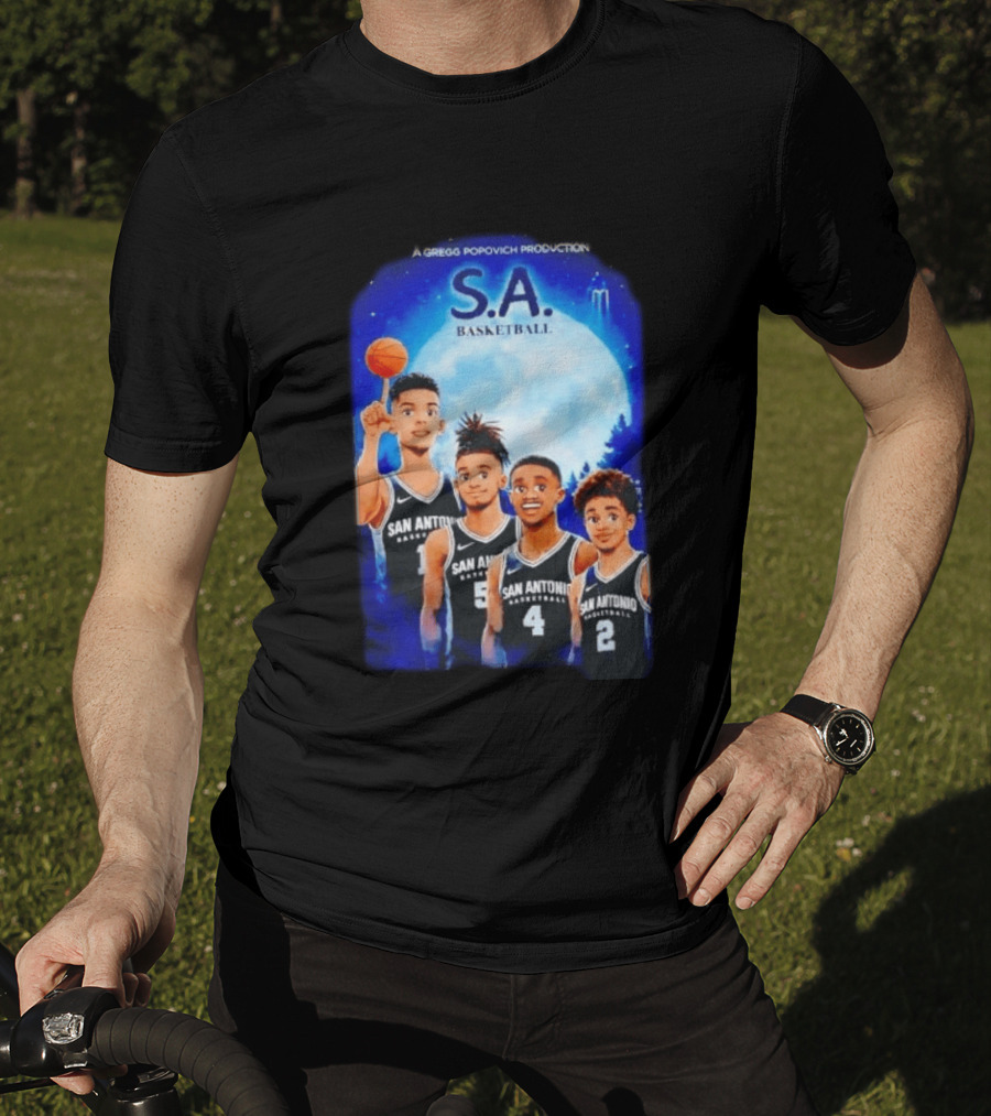 S.A. Basketball San Antonio Spurs A Gregg Popovich Production T-Shirt