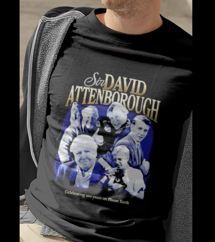 Sir David Attenborough Centennial Celebration On Planet Earth T-Shirt