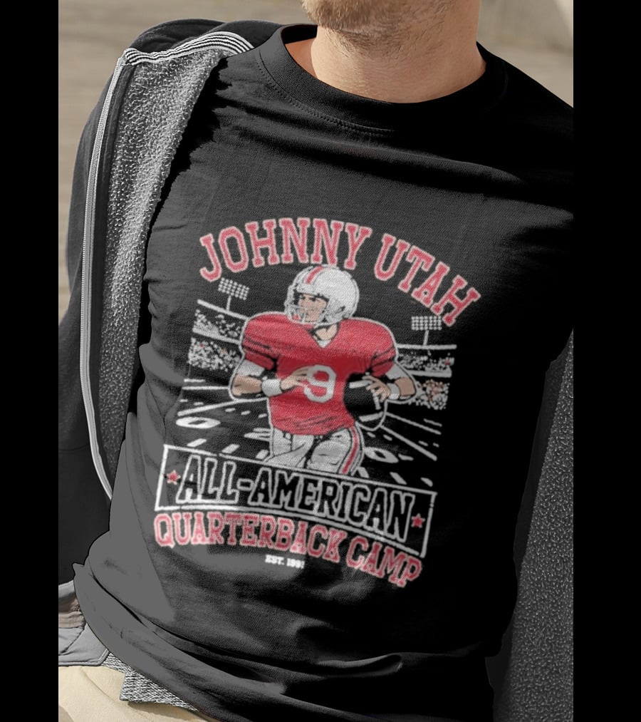 Johnny Utah All American Quarterback Camp Vintage Football Player Established 1991 T-Shirt