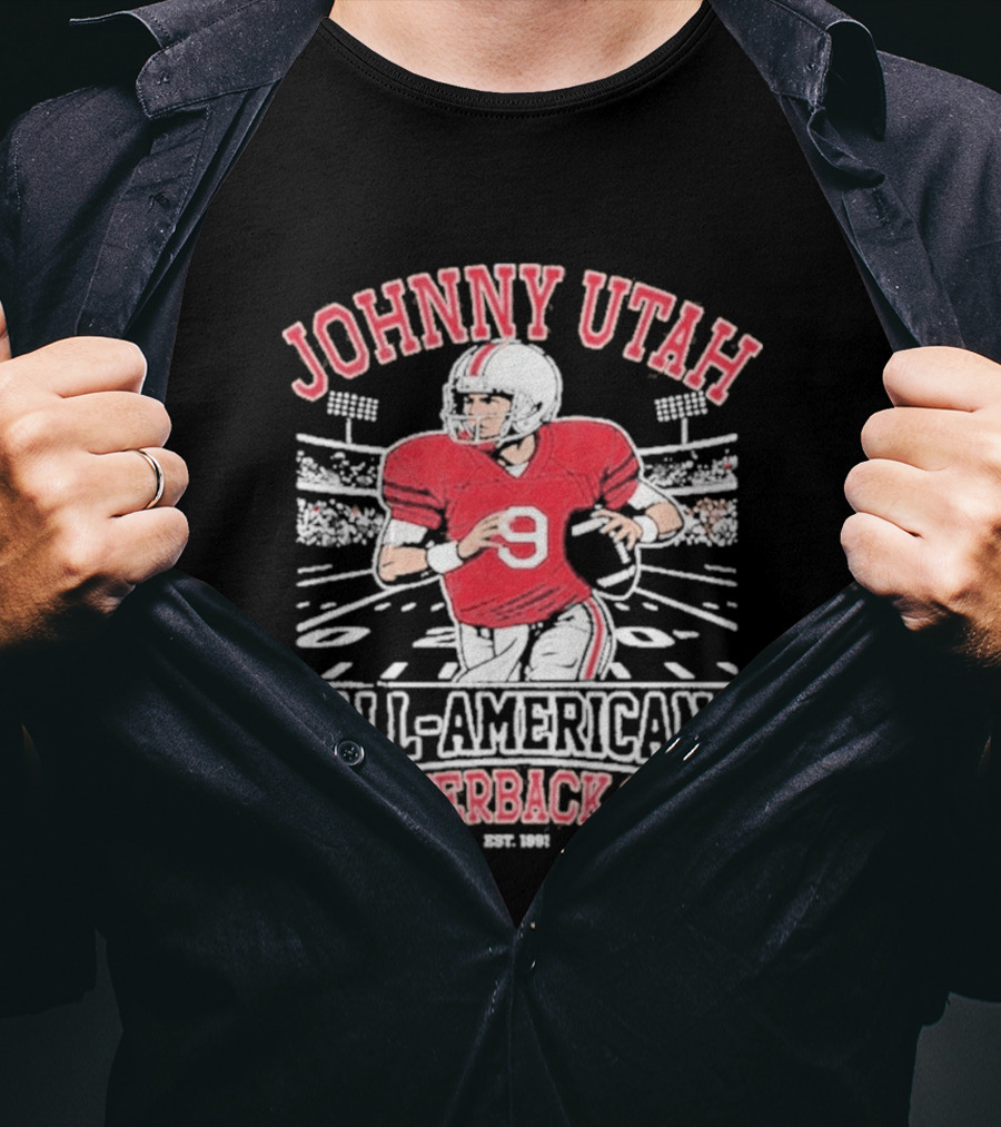 Johnny Utah All American Quarterback Camp Vintage Football Player Established 1991 T-Shirt