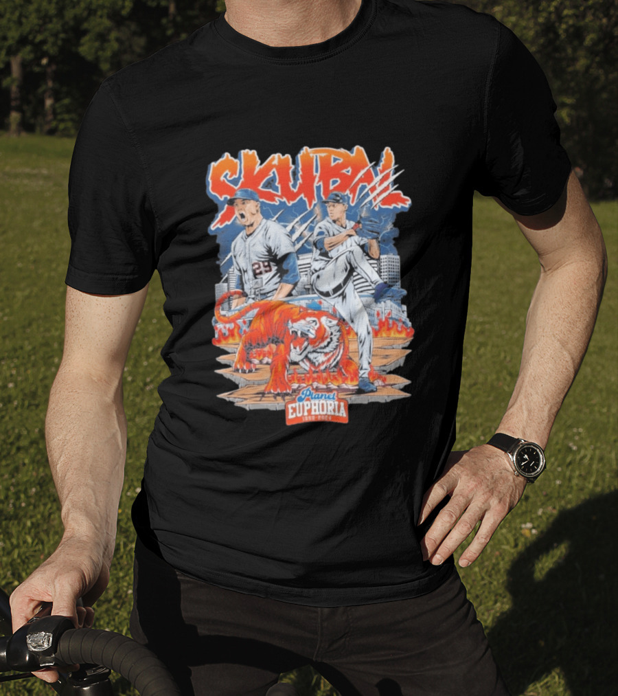 Skubal Tiger's Rage Baseball Planet Euphoria 25 T-Shirt