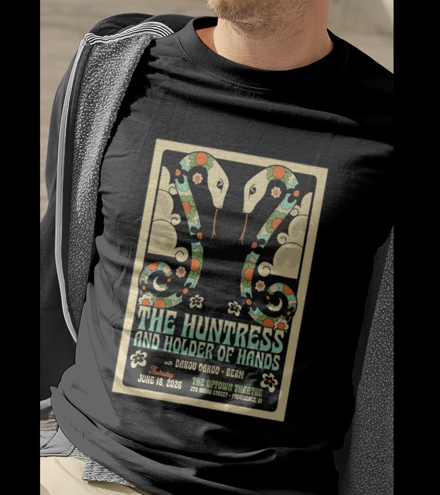 Thursday June 18 2026 The Huntress And Holder Of Hands Dakou Dakou Berm Uptown Theatre Providence RI T-Shirt