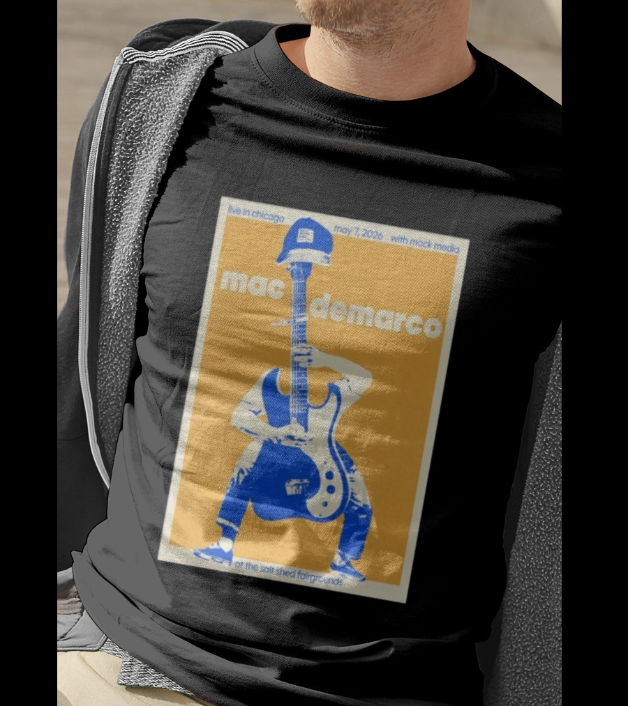 Live In Chicago Mac DeMarco May 7 2026 At The Salt Shed Fairgrounds With Mock Media T-Shirt