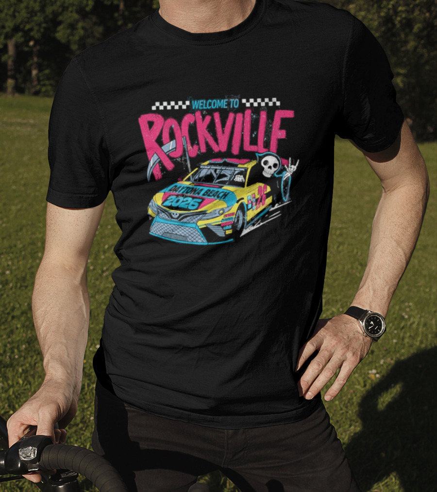 Welcome To Rockville 2026 Daytona Beach Florida Racing Car Devil Horn T-Shirt