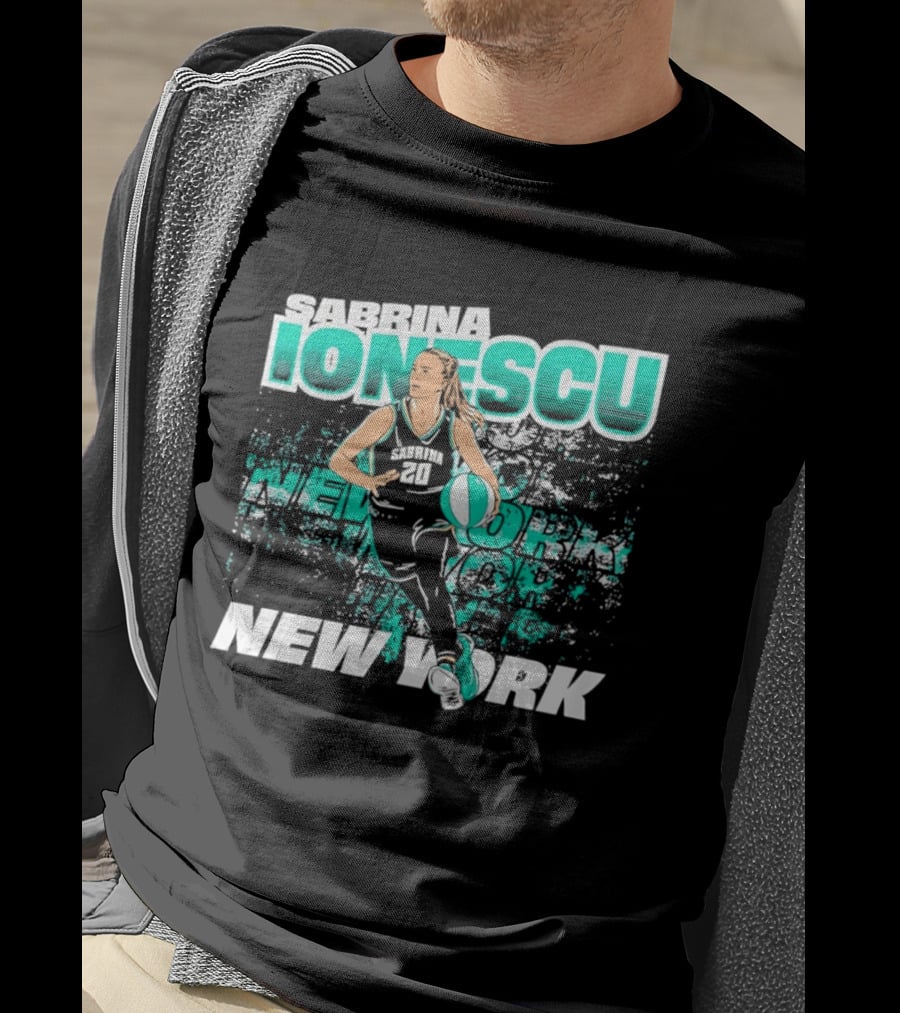 Sabrina Ionescu New York Liberty Street Ball WNBA T-Shirt