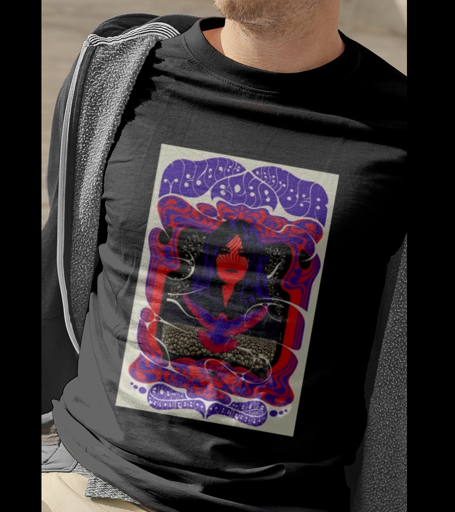 Melody's Echo Chamber Austin Psych Fest 2026 May 9 Austin TX Psychedelic Art Red Purple Woman Bird T-Shirt