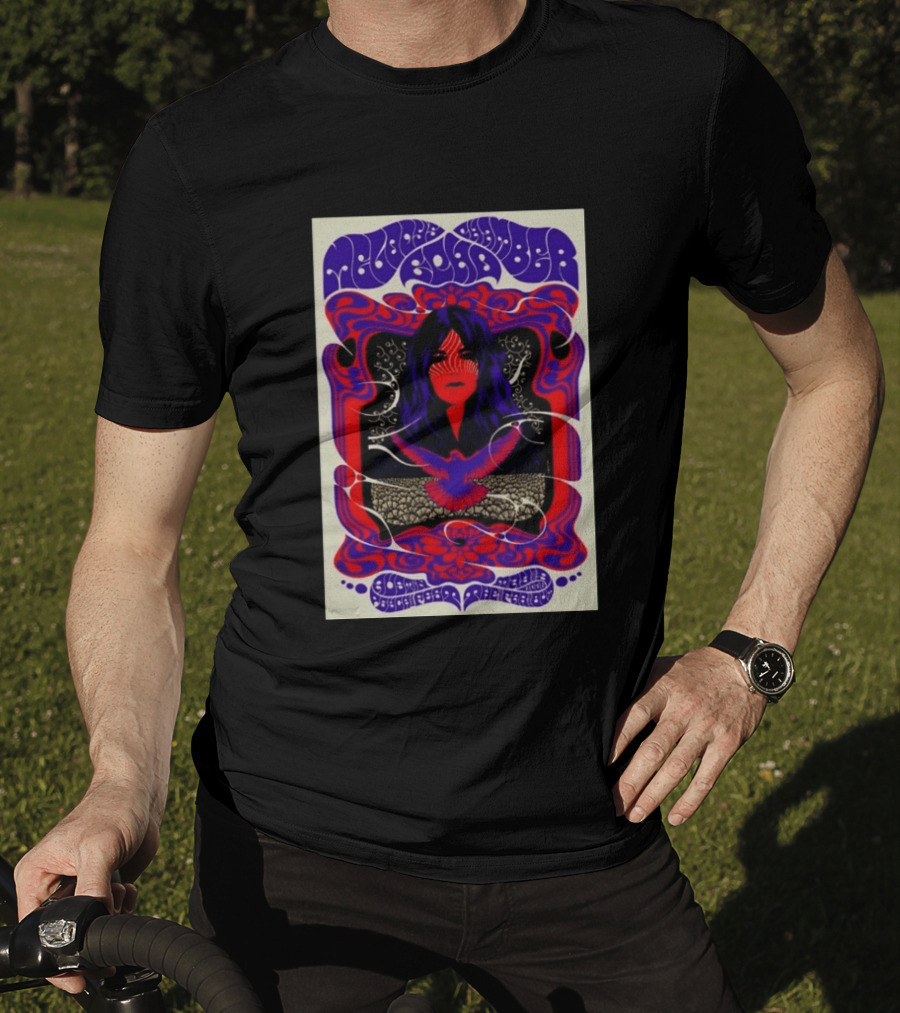 Melody's Echo Chamber Austin Psych Fest 2026 May 9 Austin TX Psychedelic Art Red Purple Woman Bird T-Shirt