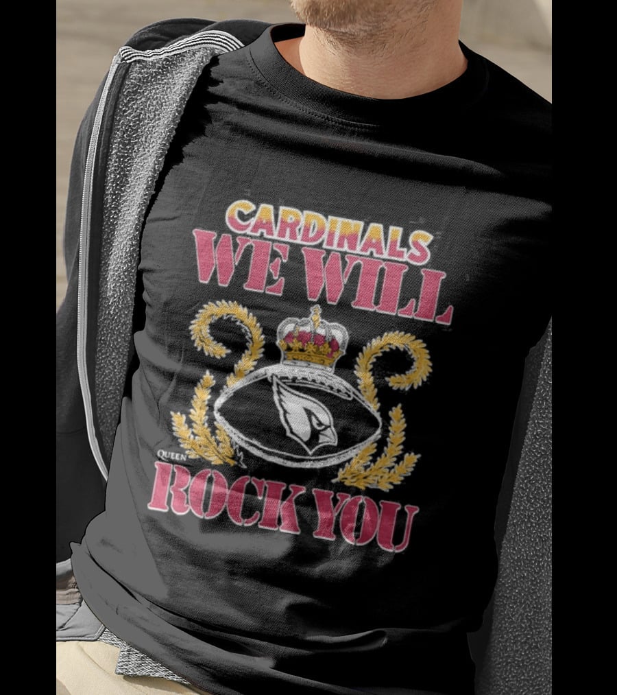 Arizona Cardinals 2026 We Will Rock You Queen Tri Blend Homage T-Shirt