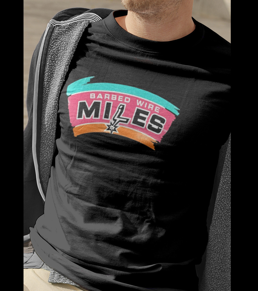 Barbed Wire Miles San Antonio Lightning T-Shirt
