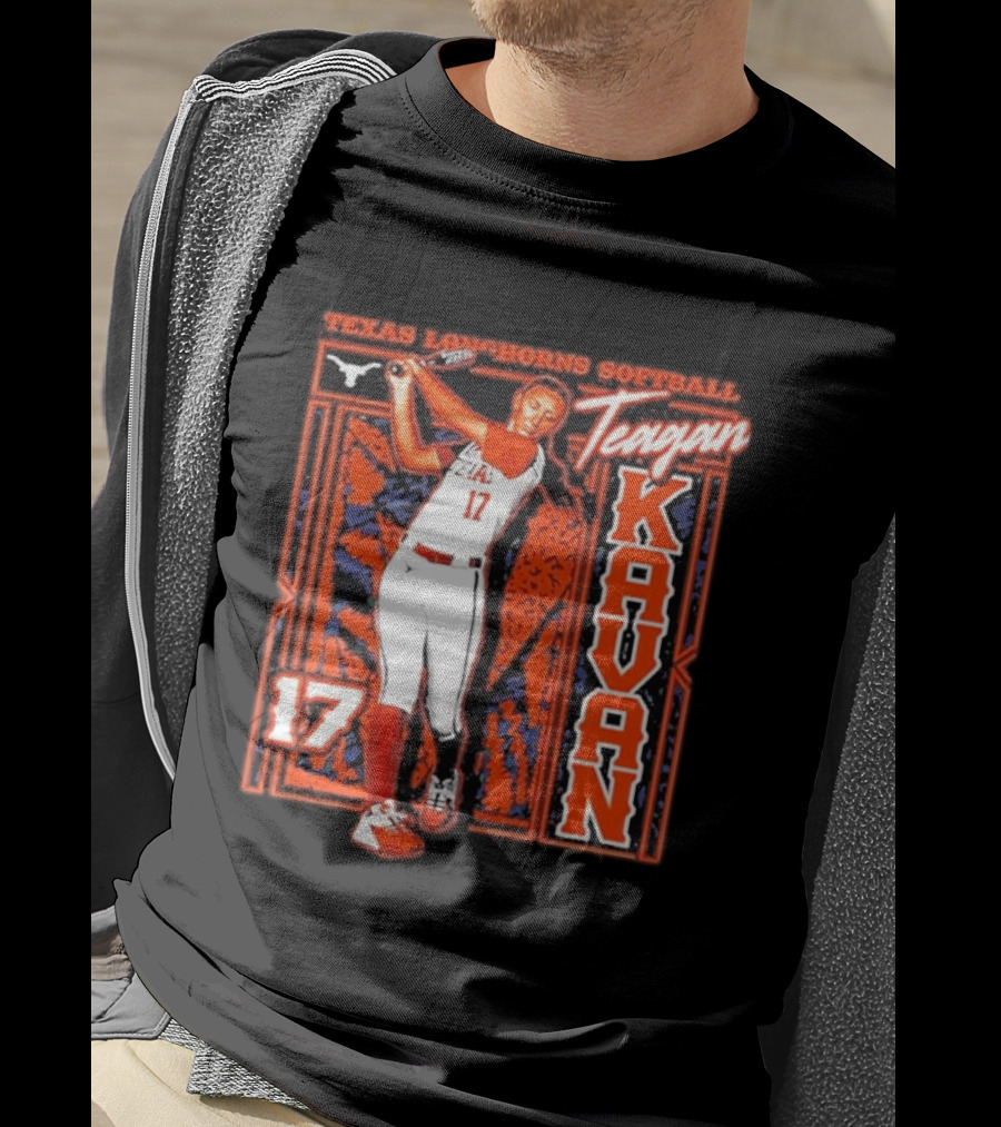 Teagan Kavan 17 Texas Longhorns Softball Team Player T-Shirt