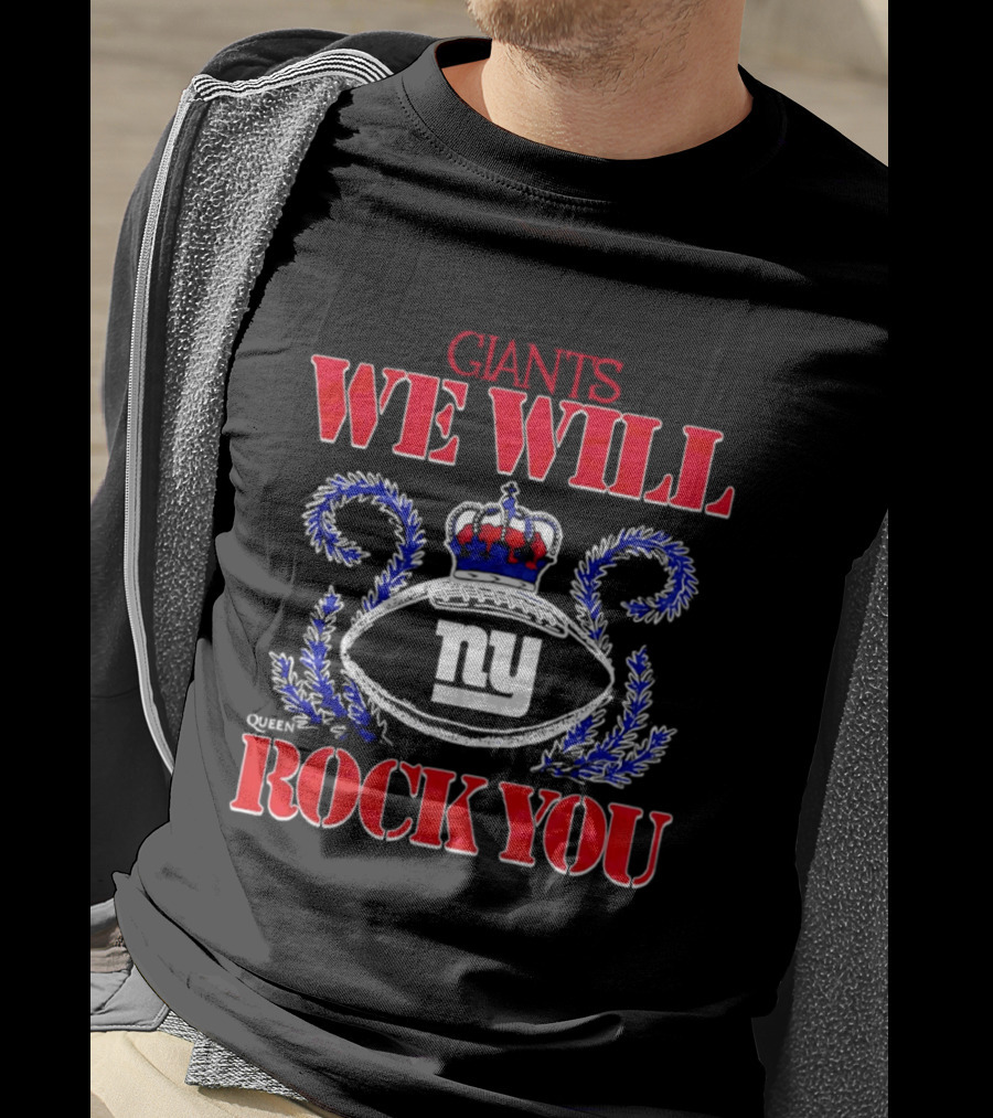 Giants We Will Rock You Queen Football NY T-Shirt