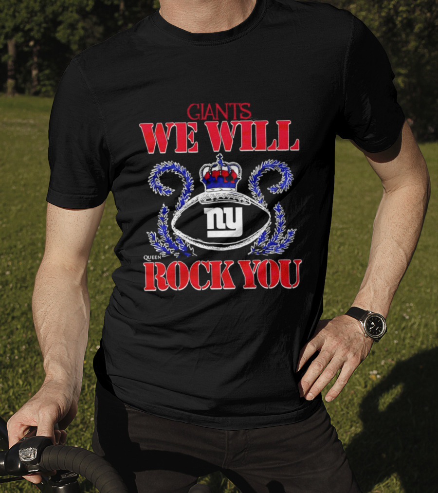 Giants We Will Rock You Queen Football NY T-Shirt