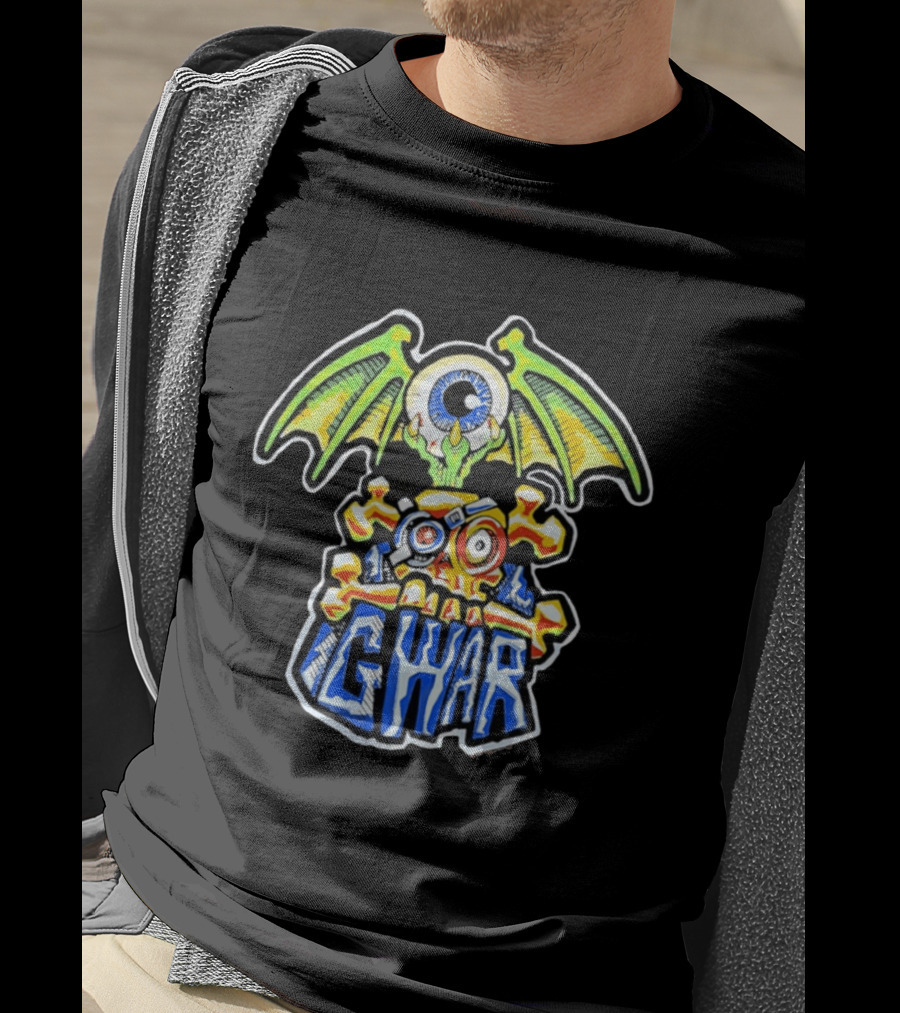 GWAR Flying Eyeball Skull Punk Rock Band Winged Monster T-Shirt