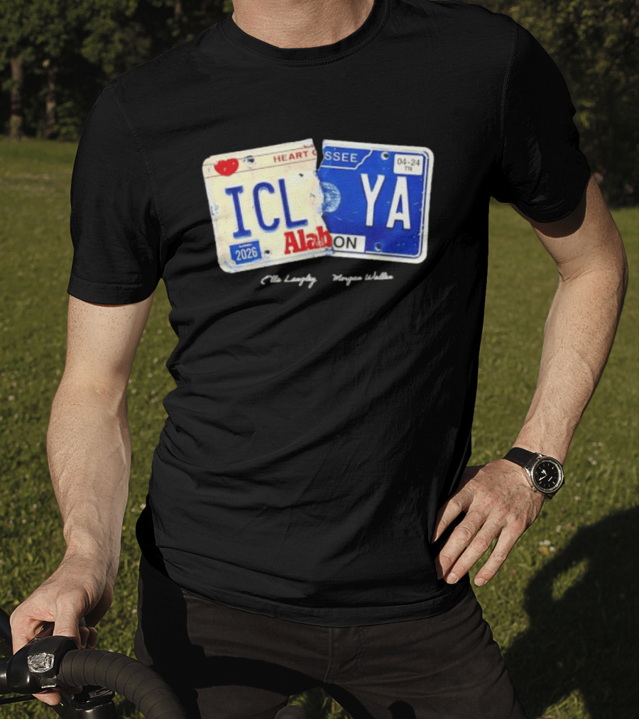 I Can't Love You Anymore Alabama Tennessee License Plate Heart Breakup T-Shirt