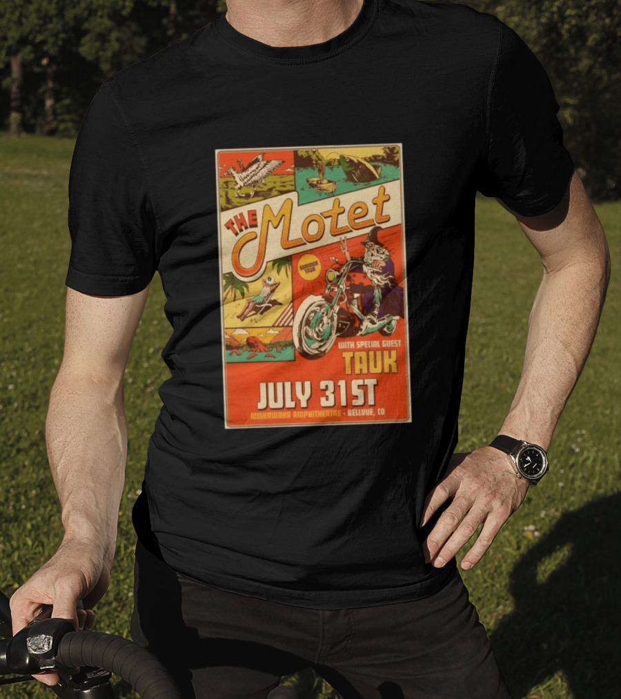 The Motet Summer Tour July 31st Mishawaka Amphitheatre Bellvue CO With Special Guest Tauk T-Shirt