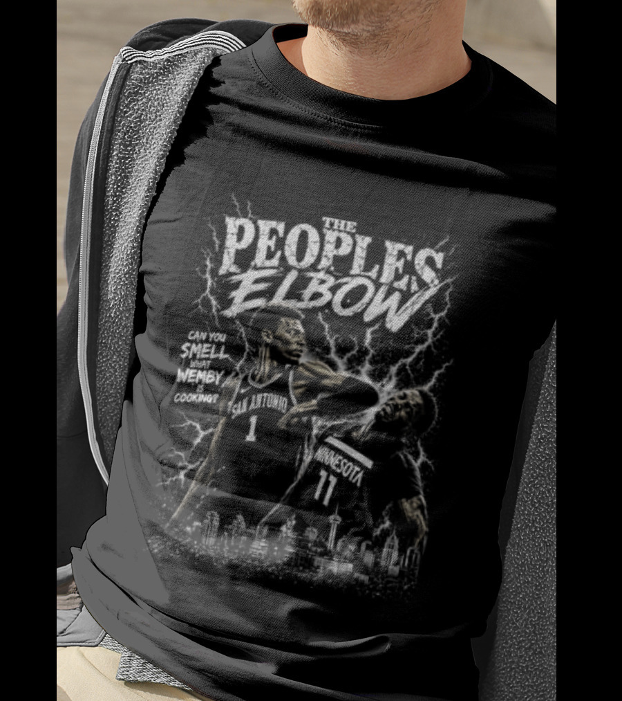 Victor Wembanyama Peoples Elbow Naz Reid Basketball T-Shirt