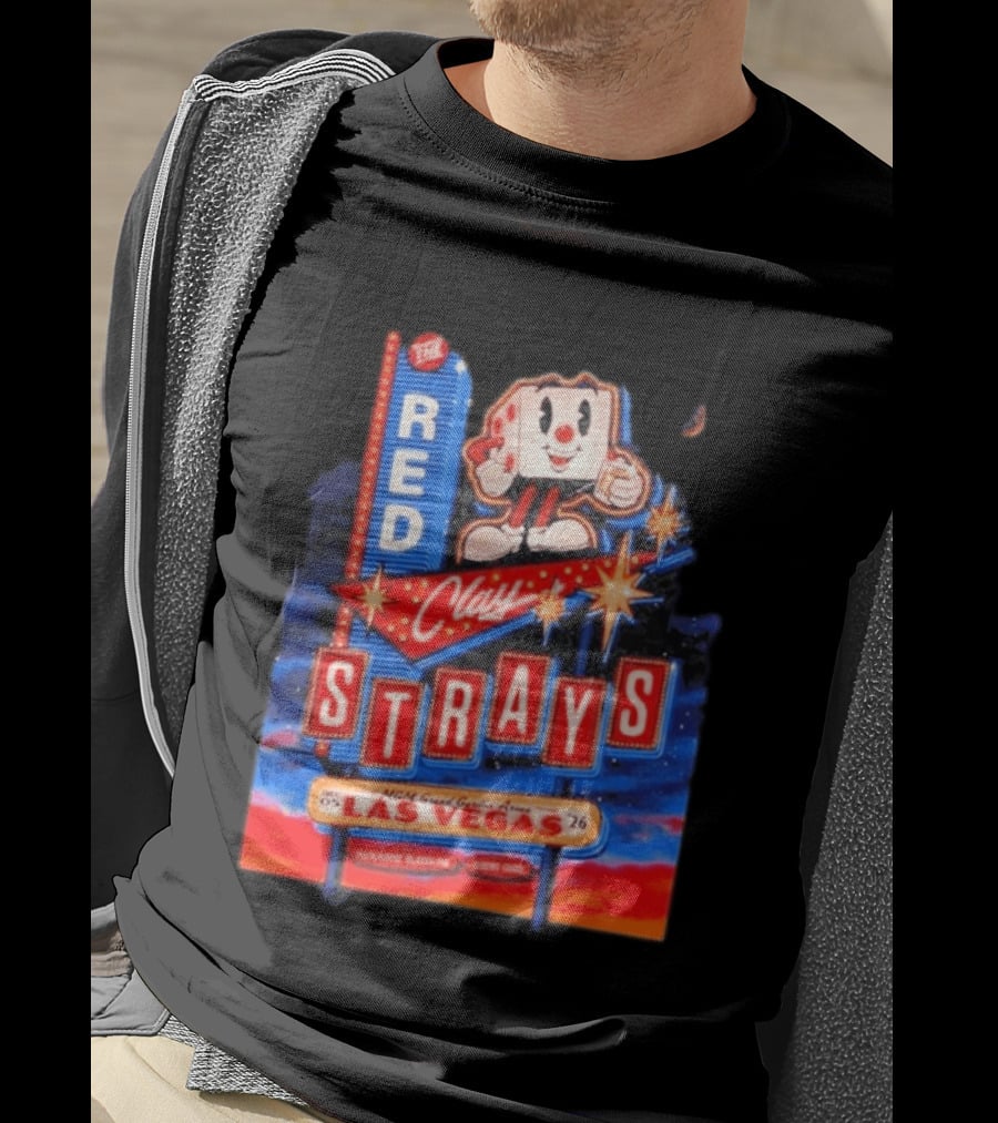 The Red Clay Strays MGM Grand Garden Arena Las Vegas December 5 2026 Neon Vintage Sign T-Shirt