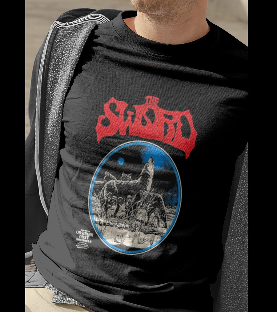 The Sword Brussels Belgium May 17 2026 Wolf Howling At Moon T-Shirt