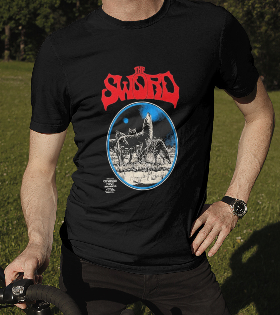The Sword Brussels Belgium May 17 2026 Wolf Howling At Moon T-Shirt