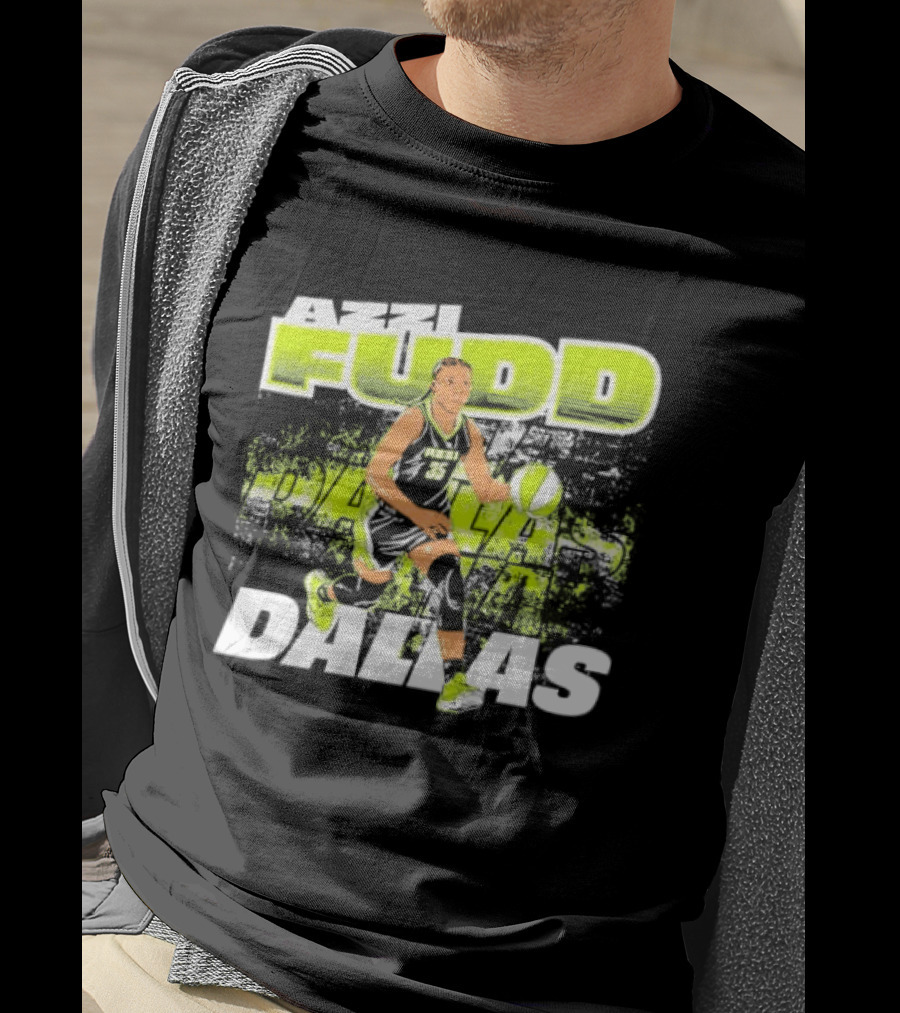 Azzi Fudd Dallas Wings WNBA Dribble Action T-Shirt