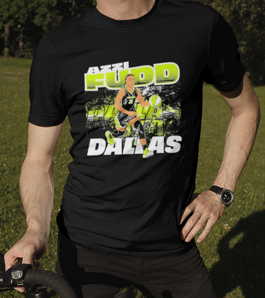 Azzi Fudd Dallas Wings WNBA Dribble Action T-Shirt