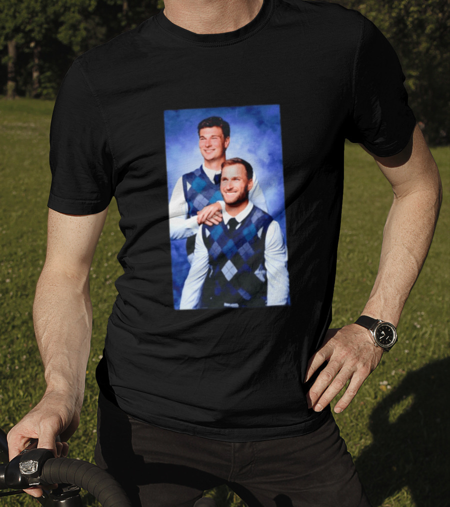 Kirk Cousins Fernando Mendoza Raiders Step Brothers Argyle Sweater Duo T-Shirt