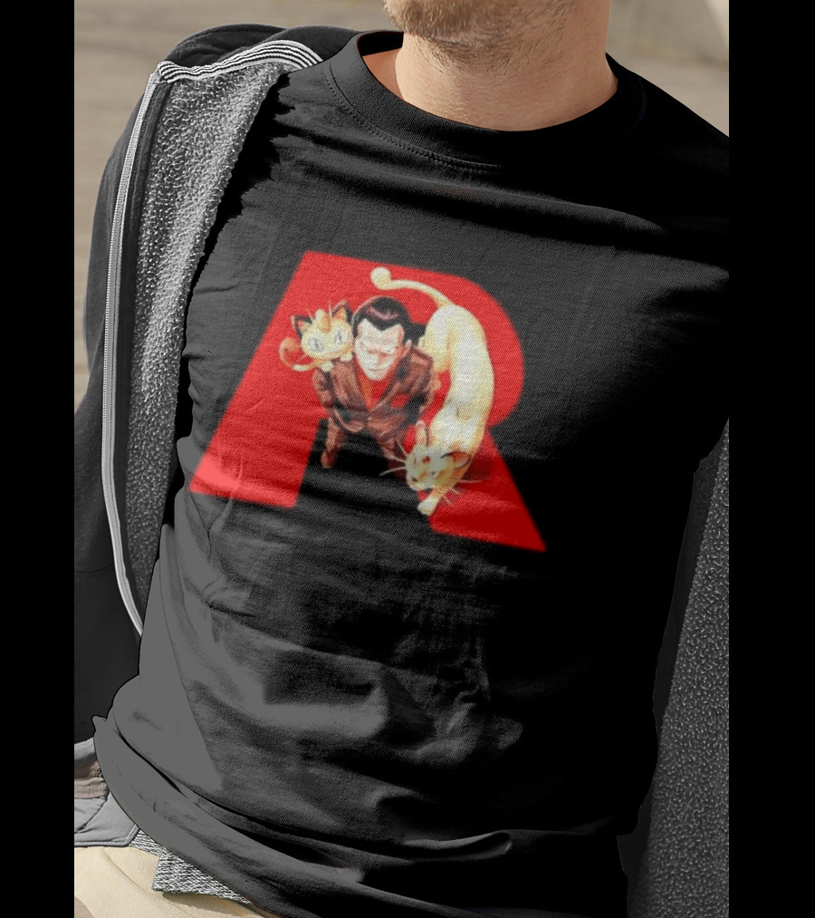 Giovanni Team Rocket Meowth Persian Pokémon Anime Fanart T-Shirt