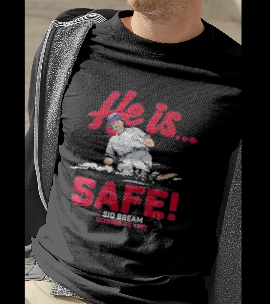 He Is Safe Sid Bream October 14 1992 Sliding Moment T-Shirt