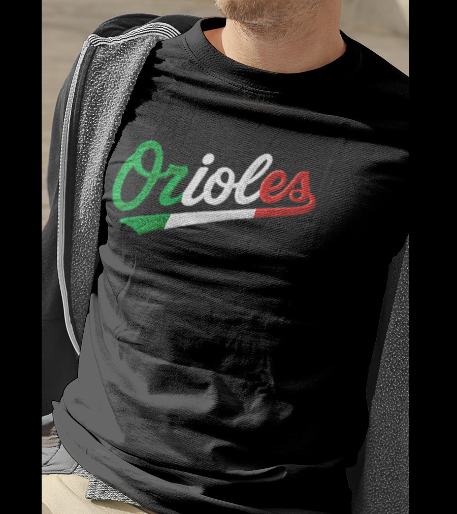 Orioles Italian Heritage Night Giveaway 2026 Flag T-Shirt