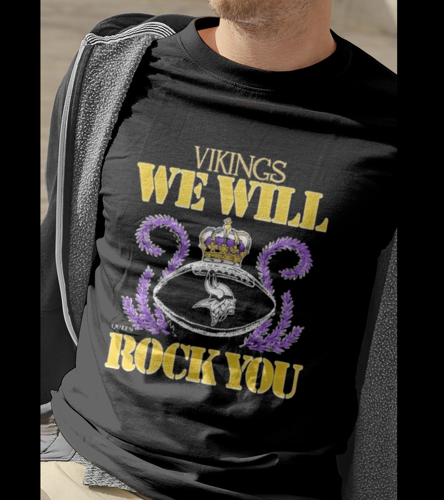 2026 Minnesota Vikings We Will Rock You Queen Tri Blend T-Shirt