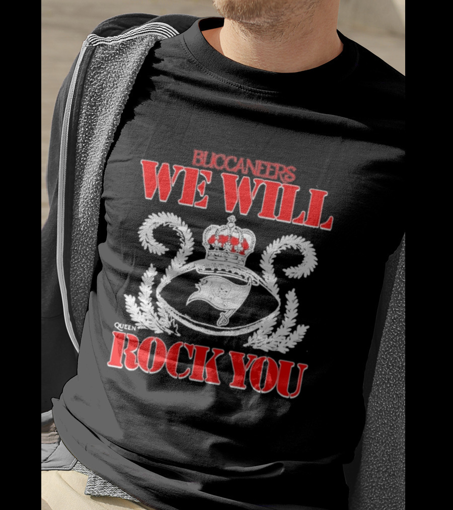 2026 Tampa Bay Buccaneers We Will Rock You Queen Tri Blend T-Shirt