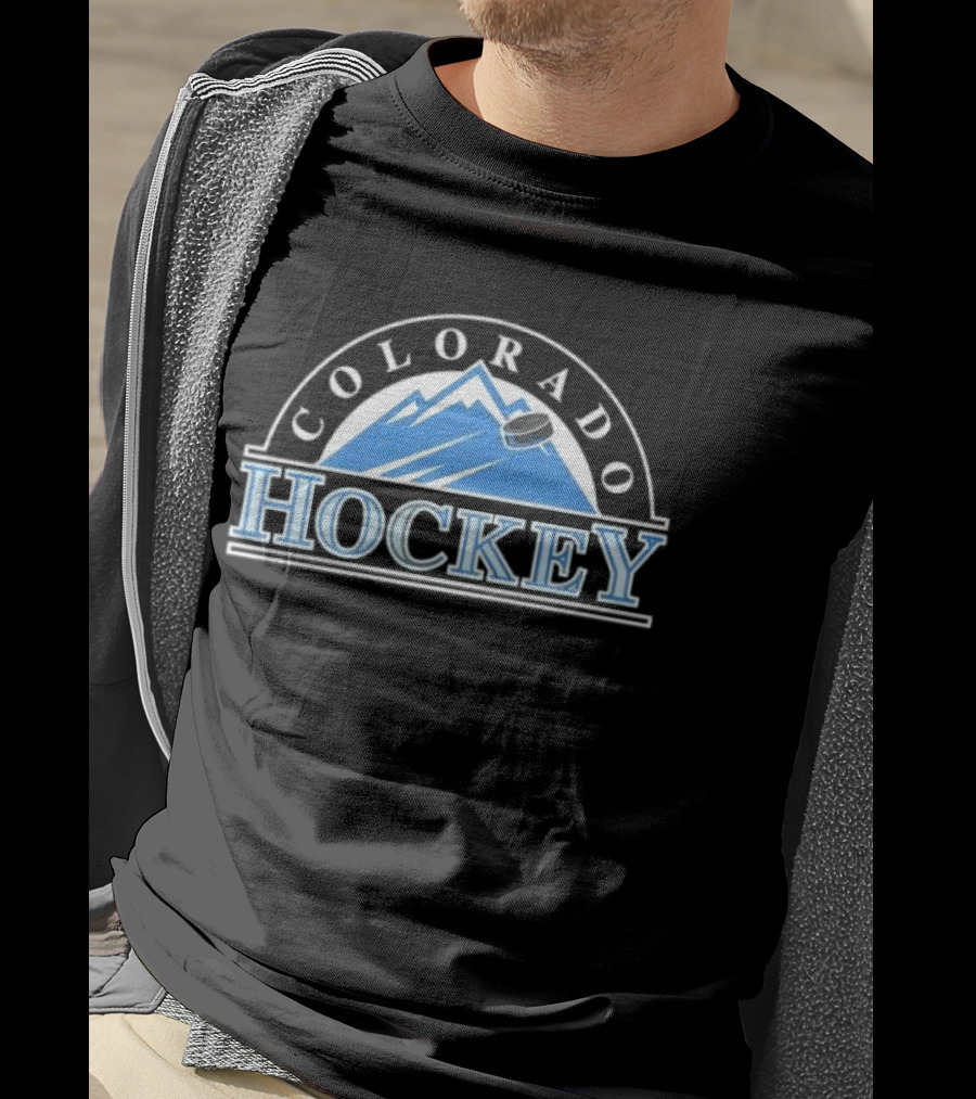 Colorado Avalanche Hockey Mountain Curve T-Shirt