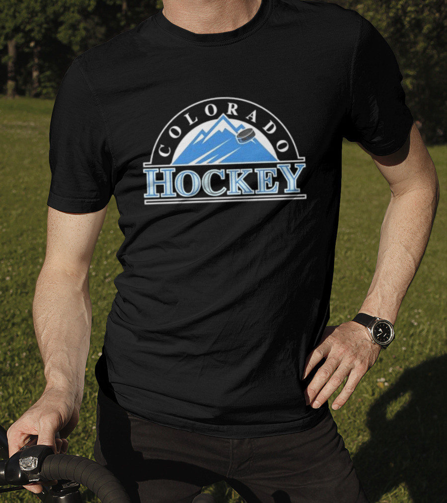 Colorado Avalanche Hockey Mountain Curve T-Shirt