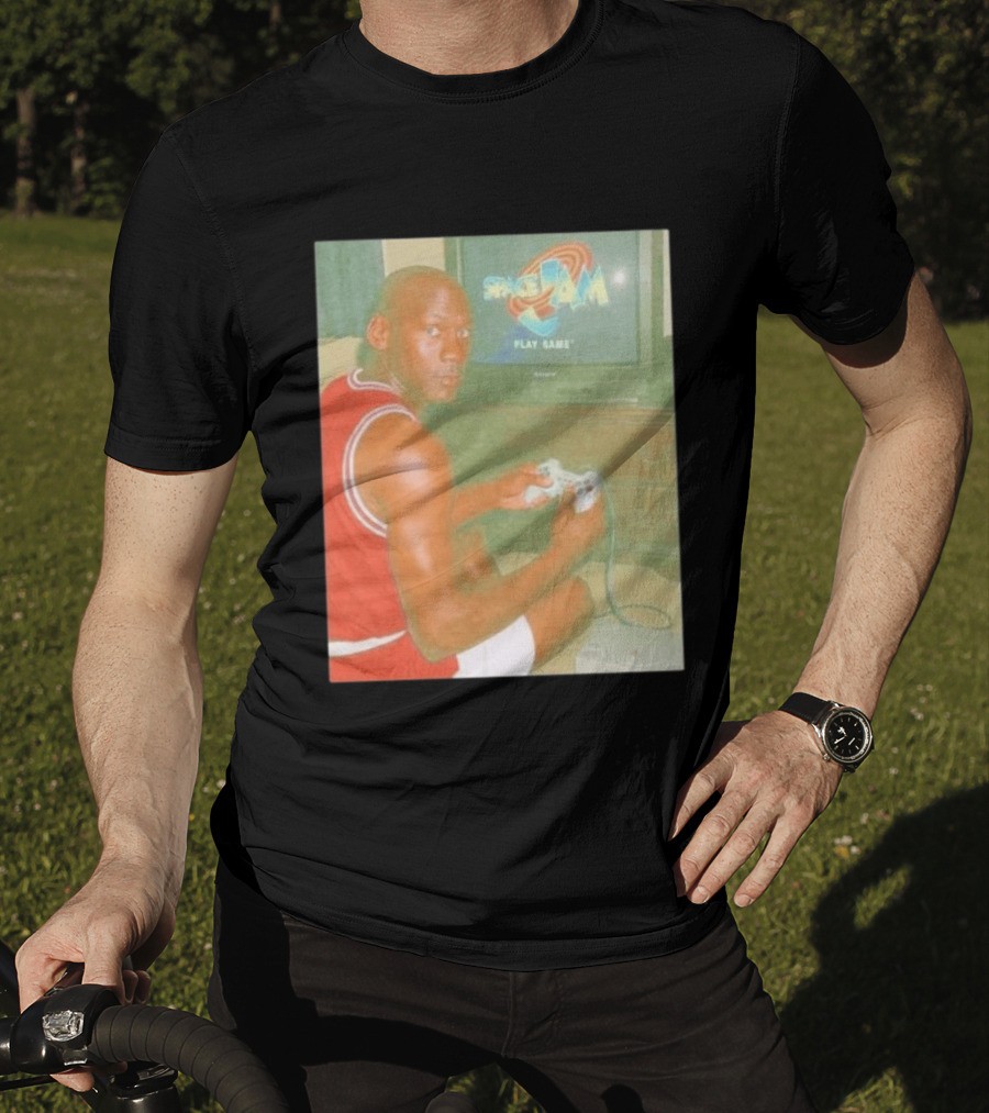 Space Jam Play Game Michael Jordan Gaming Scene T-Shirt
