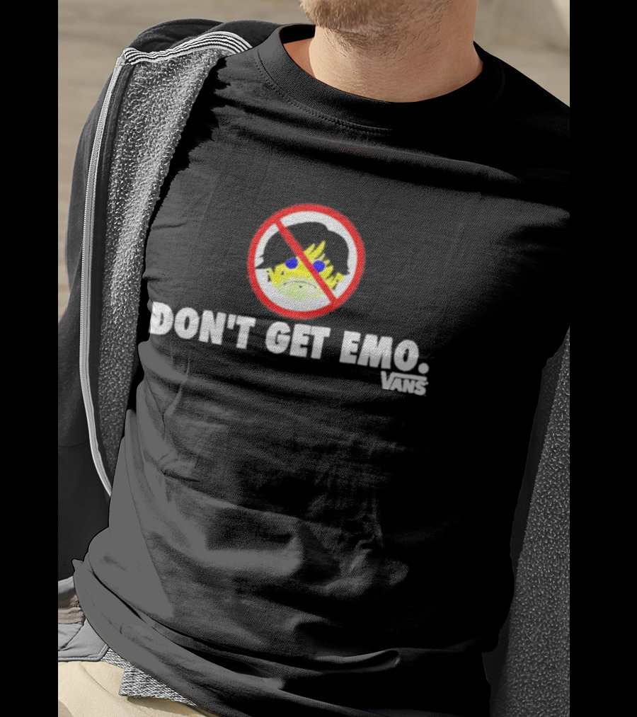 Don't Get Emo Vans Frog In No T-Shirt