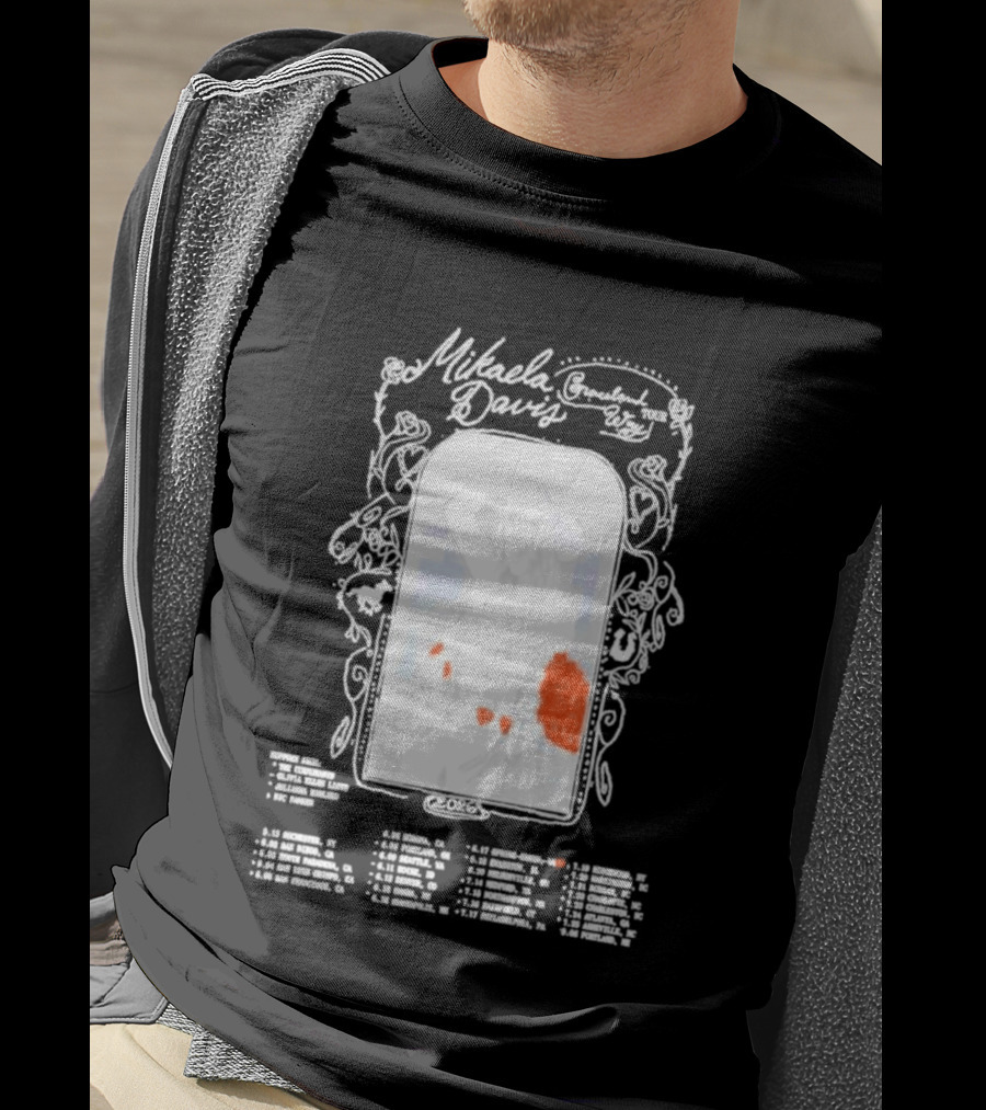 Mikaela Davis Graceland Way Tour 2026 With Dates And Rose Accents T-Shirt