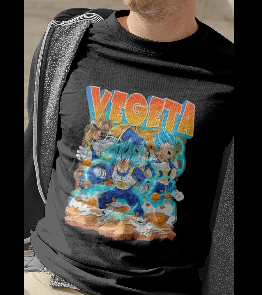 Vegeta Super Saiyan Blue Power Dragon Ball Glorious Combat Scene T-Shirt