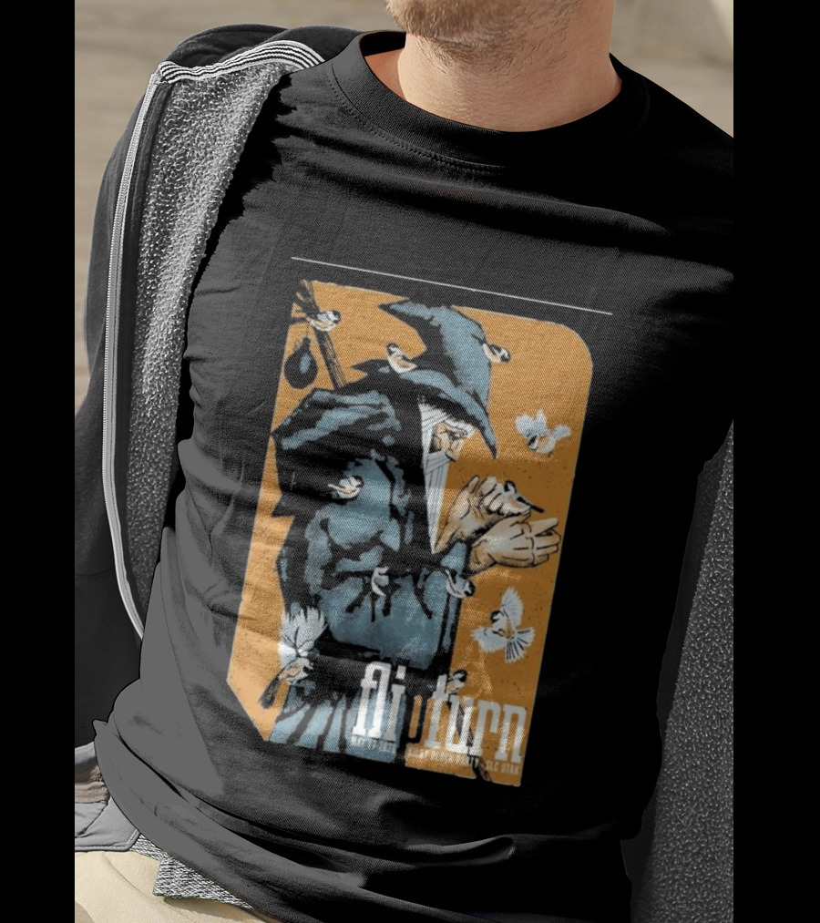 Flipturn Kilby Block Party May 17 2026 Salt Lake City Utah Wizard With Birds T-Shirt