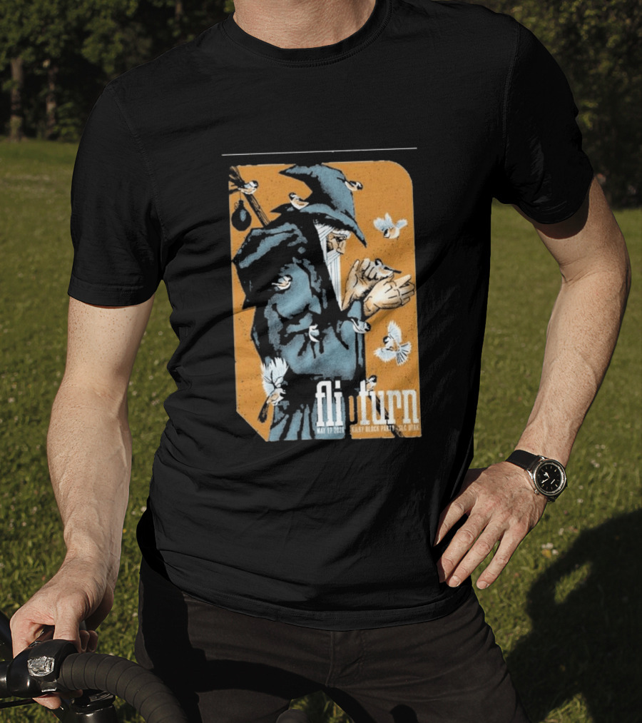 Flipturn Kilby Block Party May 17 2026 Salt Lake City Utah Wizard With Birds T-Shirt