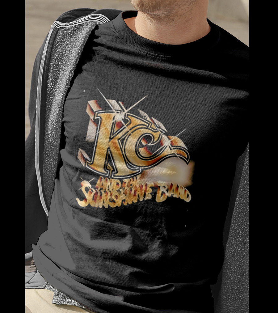 KC And The Sunshine Band Gold Logo Retro Disco T-Shirt